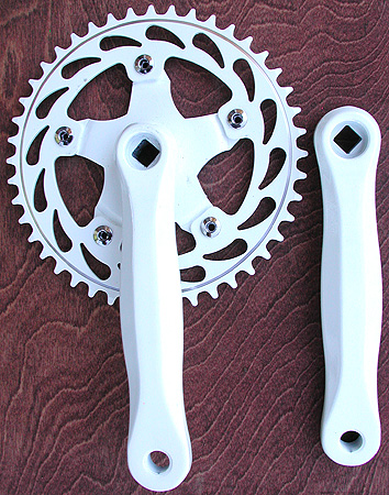 Fixie Cranks 44t: Fixed Gear Single Speed Track Road Bike Cranks, Many Colors, 170mm x 44 tooth
