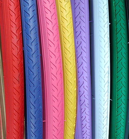 Tires: 2 Solid Colored RoadBike 700 x 25c Color Fashion Fixie Tires